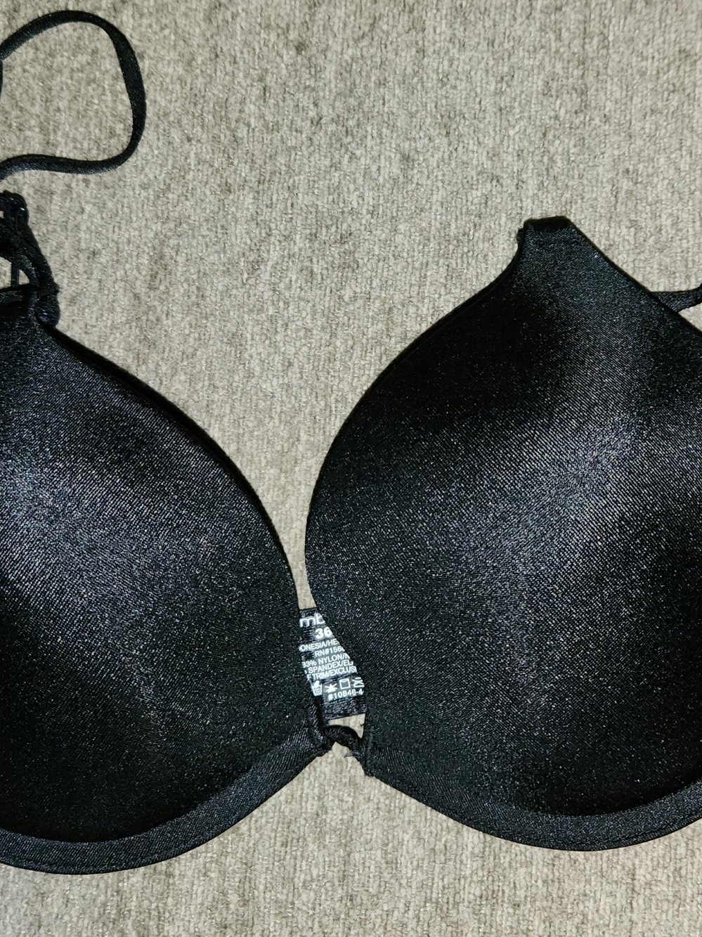 Ambrielle Smooth Black Push-Up Bra - Women Intimates & Sleepwear